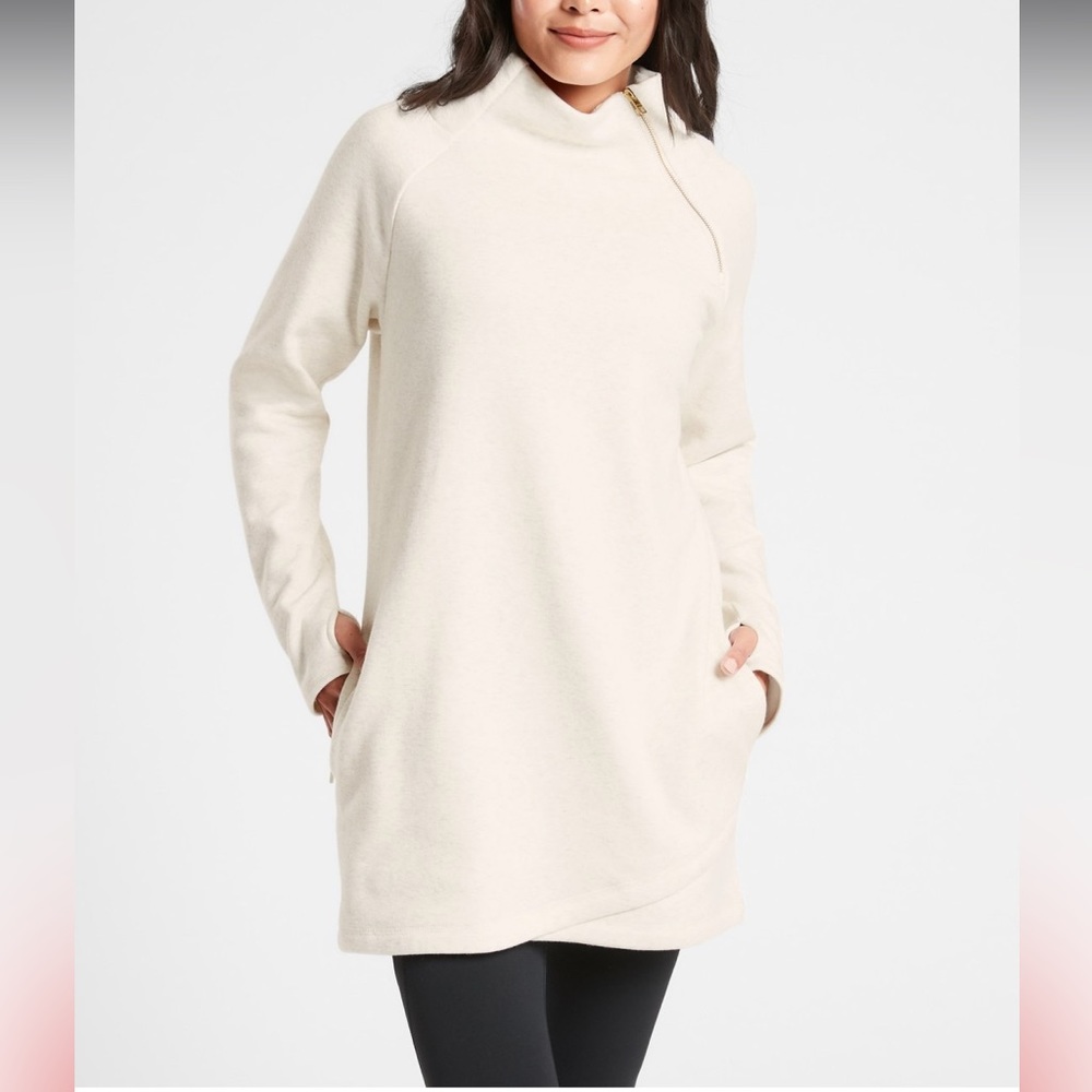 Athleta Cozy Asym Sweatshirt Dress XS XXS
